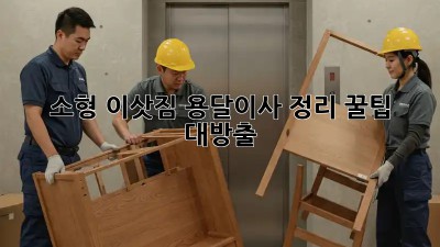소형 이삿짐? 용달이사 정리 꿀팁 대방출! ✨