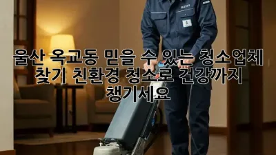 울산 옥교동 믿을 수 있는 청소업체 찾기: 친환경 청소로 건강까지 챙기세요!